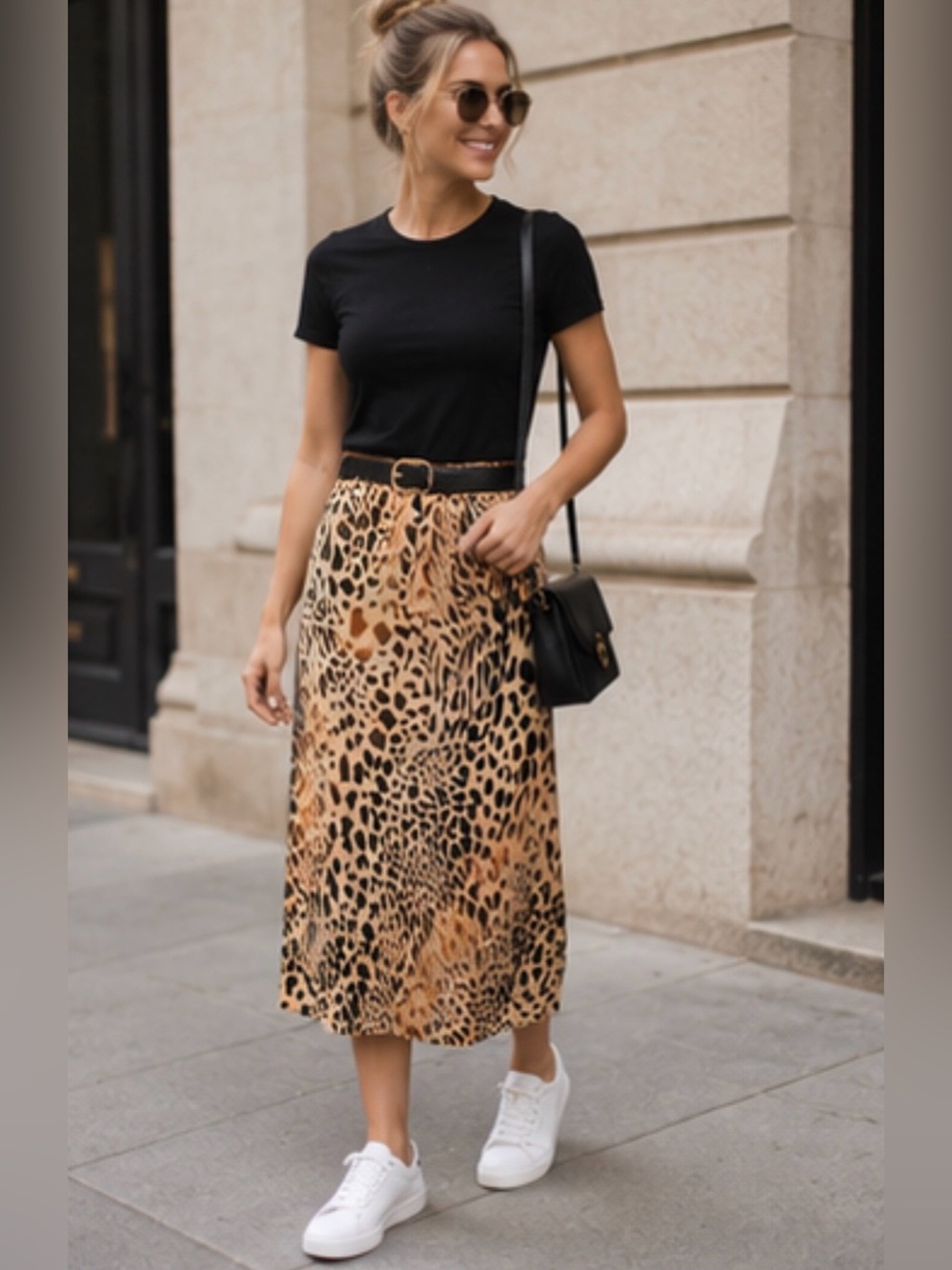 Gorgeous Vintage Animal Print Midi Skirt